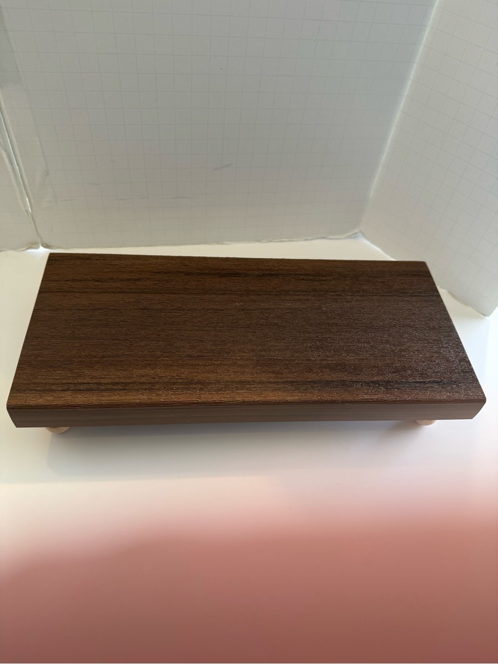 Walnut Composite Wood Riser, repels water great 4 bathroom, kitchen or outdoors